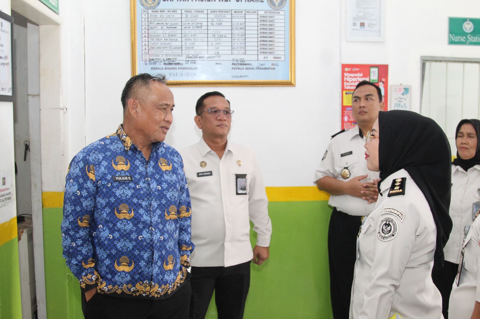 Monitoring dan Evaluasi di Lapas Palembang, Kakanwil Ditjenpas Sumsel Tinjau Langsung Layanan dan Program Pembinaan Warga Binaan