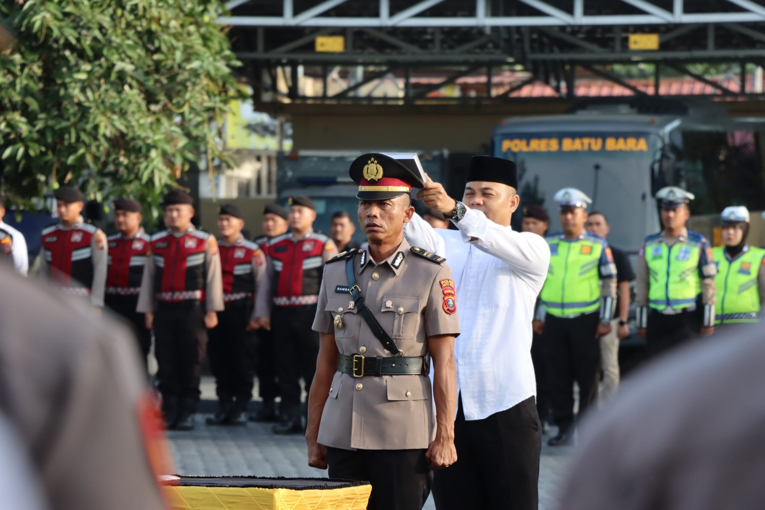 Polres Batu Bara Gelar Upacara Serah Terima Jabatan Kasiwas    