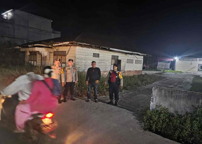 Polsek Medang Deras Laksanakan Patroli Malam Dipimpin AIPDA Torang, Antisipasi Kejahatan Dan Himbau Warga Jaga Keamanan
