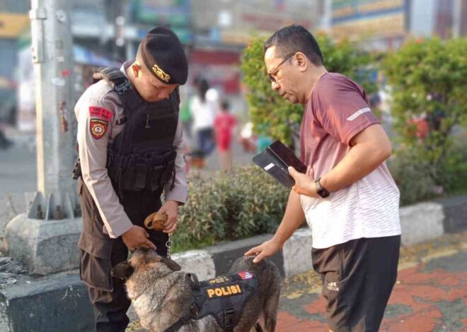 Dukung Kamtibmas di CFD Margonda Depok, Ditpolsatwa Baharkam Polri Terjunkan Tim K-9   