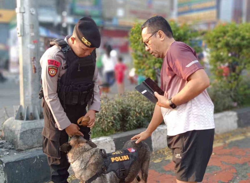Dukung Kamtibmas di CFD Margonda Depok, Ditpolsatwa Baharkam Polri Terjunkan Tim K-9   
