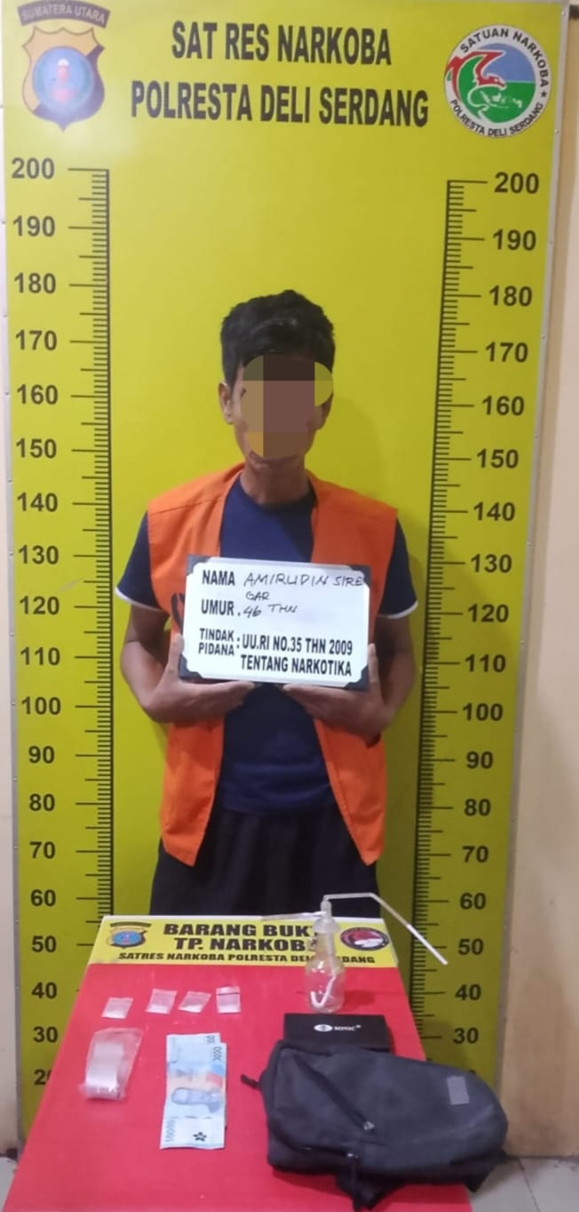 Miliki Sabu, Pria Di Tanjung Morawa Diamankan Sat Resnarkoba   