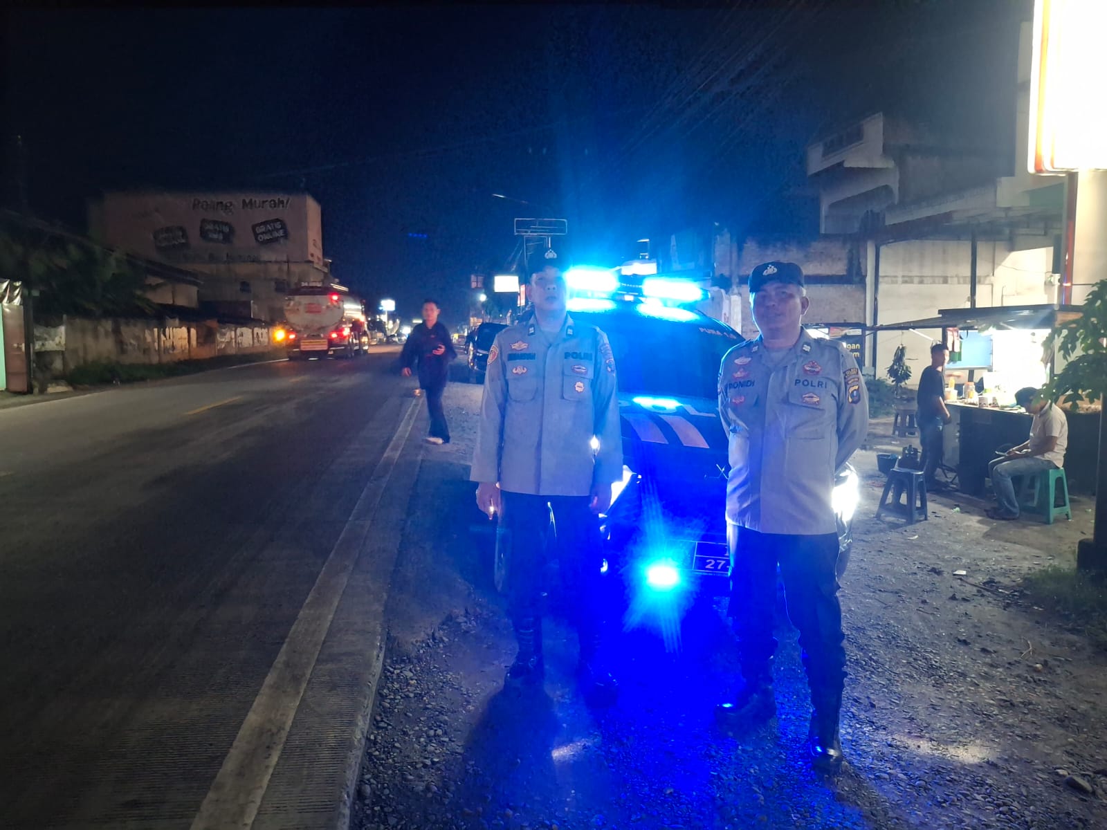 Polsek Air Putih Laksanakan Patroli Malam , Antisipasi Balap Liar dan Begal di Jalinsum hingga Bank Sumut Kebun Kopi   