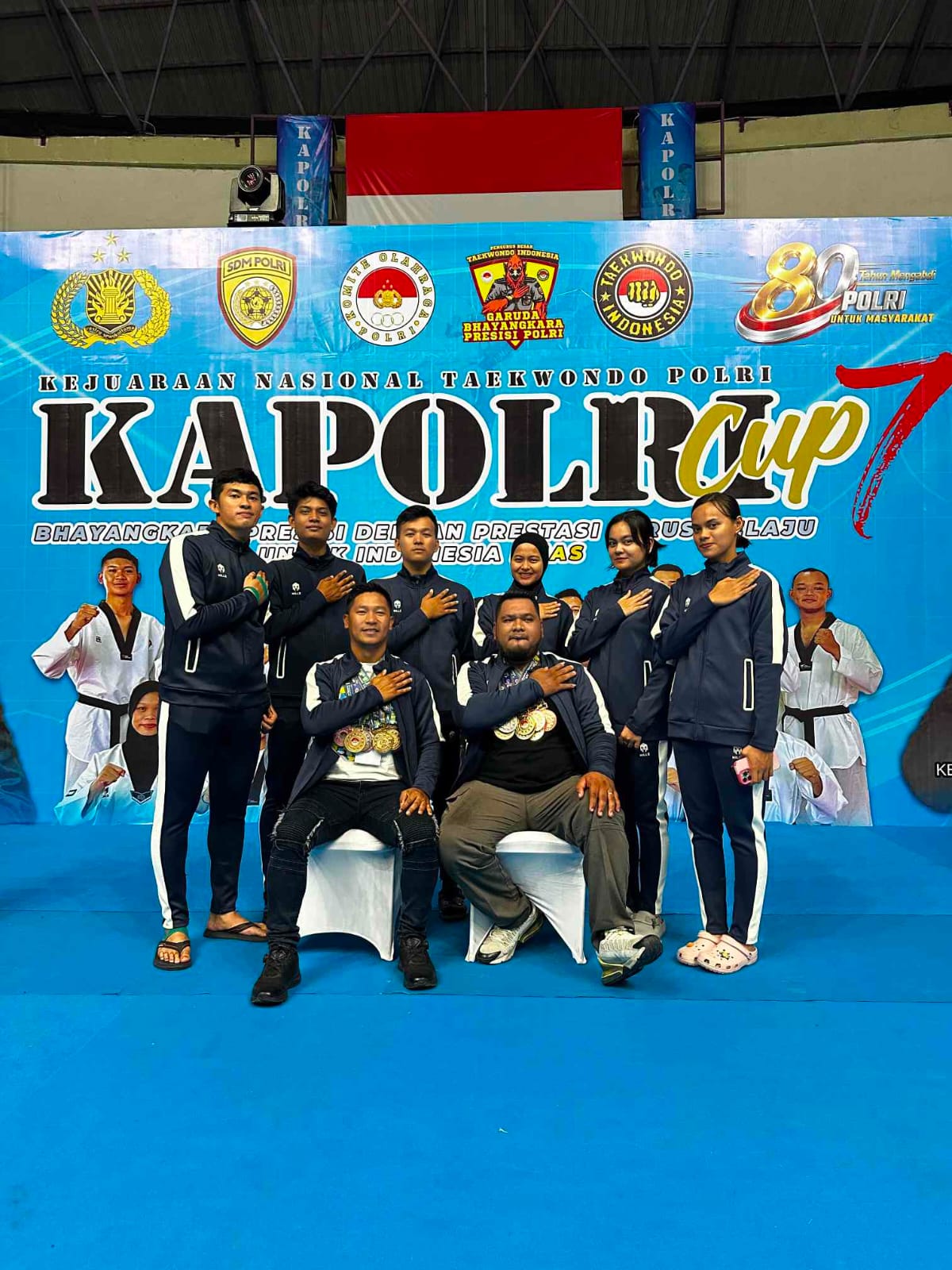 Personel Polres Batu Bara Sumbang Medali Emas untuk Polda Sumut – Briptu Putri Rusdayani Juara Taekwondo Kapolri Cup 7   
