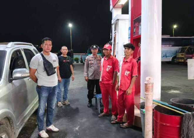 Polsek Air Putih Laksanakan Patroli Malam Selasa – Antisipasi Balap Liar dan Begal di Jalinsum hingga SPBU Sukaraja dan Si Pare Pare   