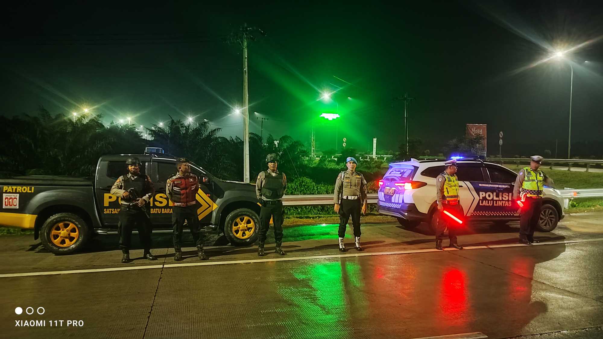 Polres Batu Bara Gelar Patroli Gabungan Malam Hari, Apel Kesiapan Dipimpin AKP Simon E. Simatupang, Sasaran SPBU Jalinsum dan Pintu Tol Lima Puluh   