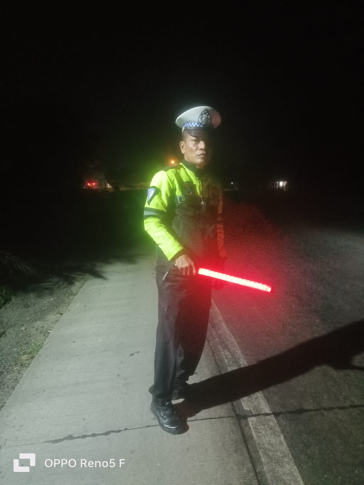 Satlantas Pos Sei Bejangkar Laksanakan Patroli Malam Hari – Senter Appil Dinyalakan di Lokasi Rawan Macet dan Laka   