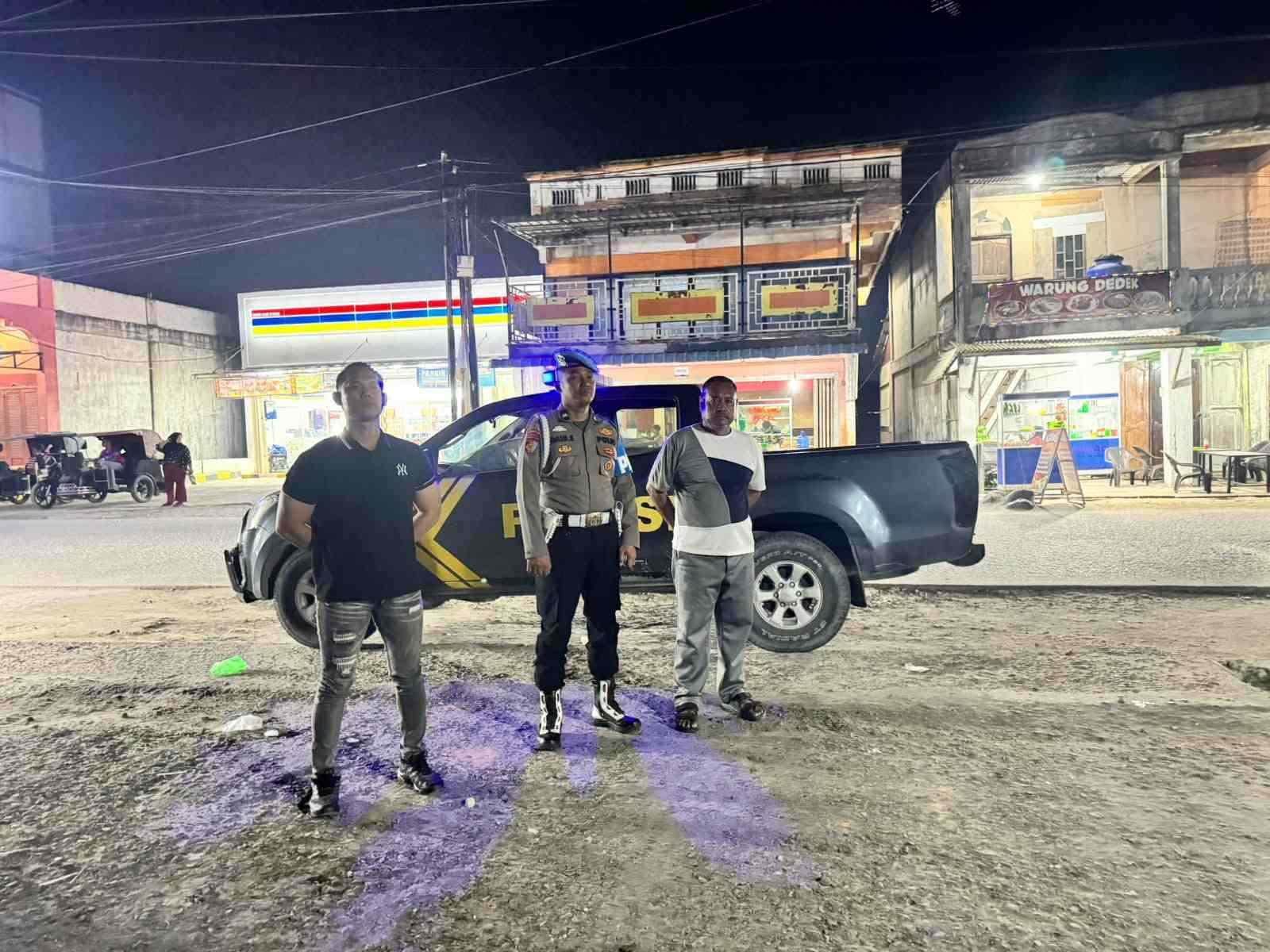 Polsek Talawi Lakukan Patroli Malam – Antisipasi Gangguan Kamtibmas dan Edukasi Anti Pungutan Liar   