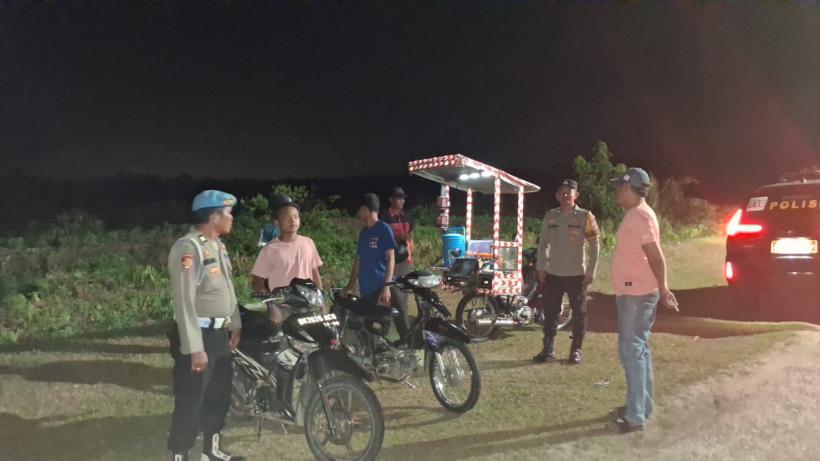Polsek Air Putih Gelar Patroli Malam – Antisipasi Balap Liar, Begal, dan Tawuran di Beberapa Lokasi Strategis