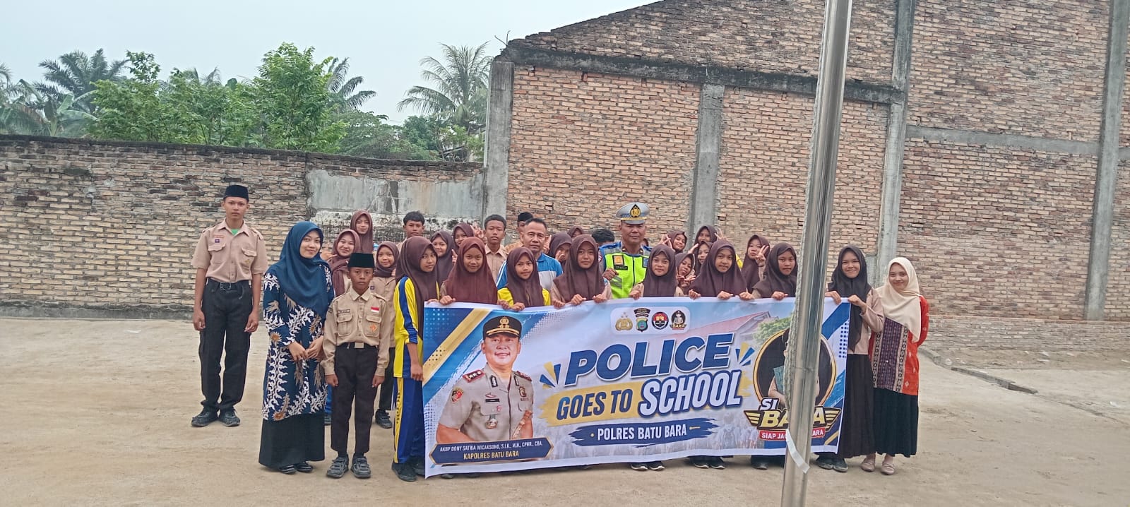 Lewat Police Go To School, Satlantas Polres Batu Bara Tanamkan Kesadaran Tertib Lalu Lintas Sejak Dini