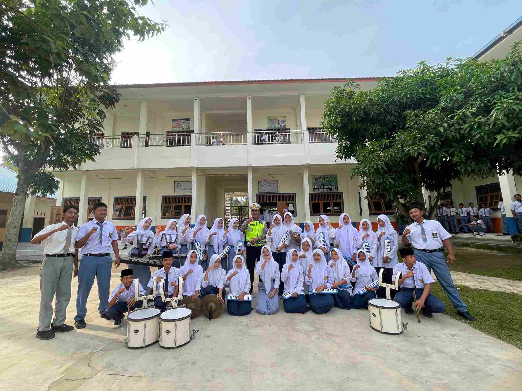 Sat Lantas Polres Batu Bara Gelar Police Goes To School di YAP Citra Abdi Negoro Sei Balai