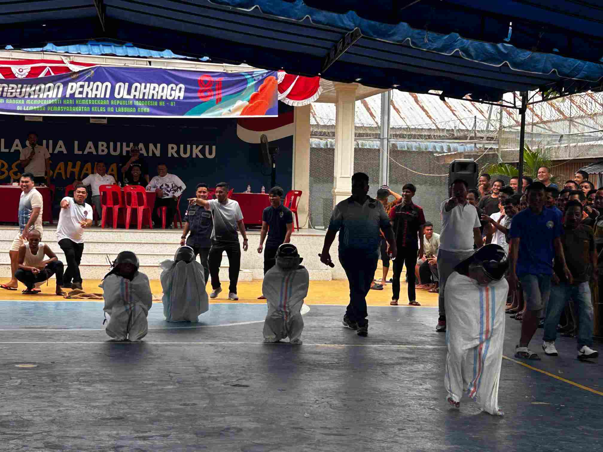 Semangat Kemerdekaan Membara, Lapas Labuhan Ruku Gelar Lomba Tradisional