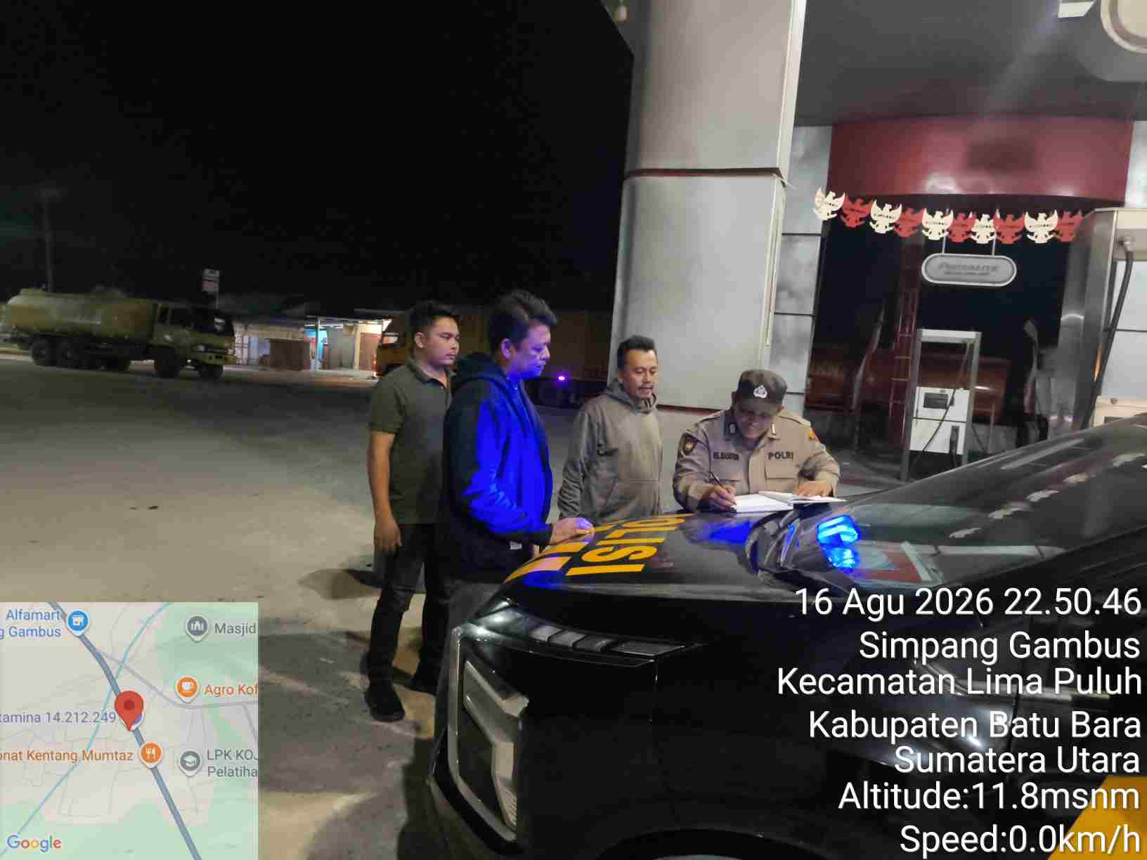 Polsek Lima Puluh Patroli SPBU, Antisipasi Antrian Dan Cegah Penimbunan BBM