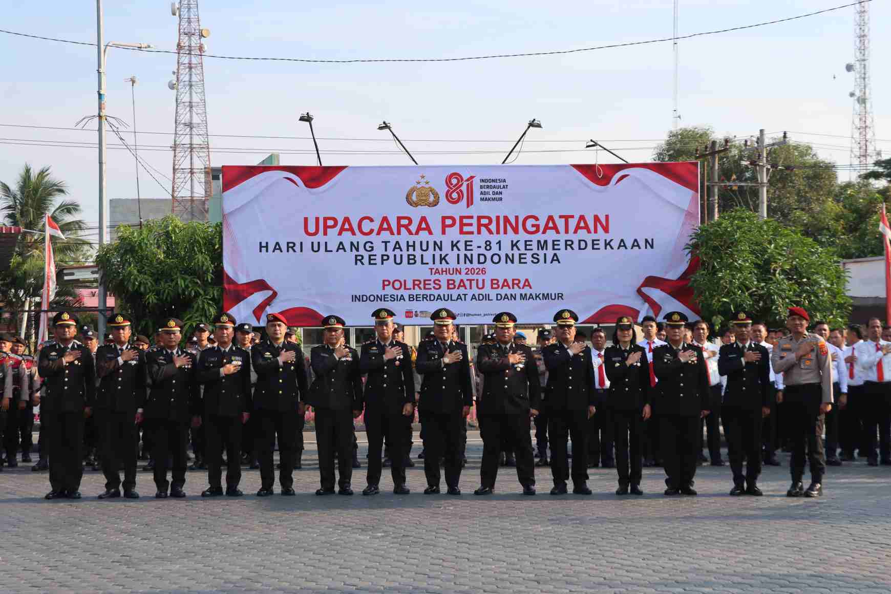 Polres Batu Bara Gelar Upacara HUT RI Ke-81, Teguhkan Semangat Indonesia Berdaulat, Adil dan Makmur