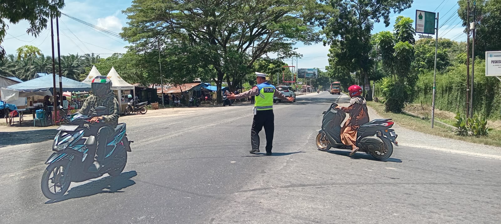 Jaga Kelancaran Aktivitas Siang, Pengaturan di Simpang Sei Bejangkar Berjalan Aman