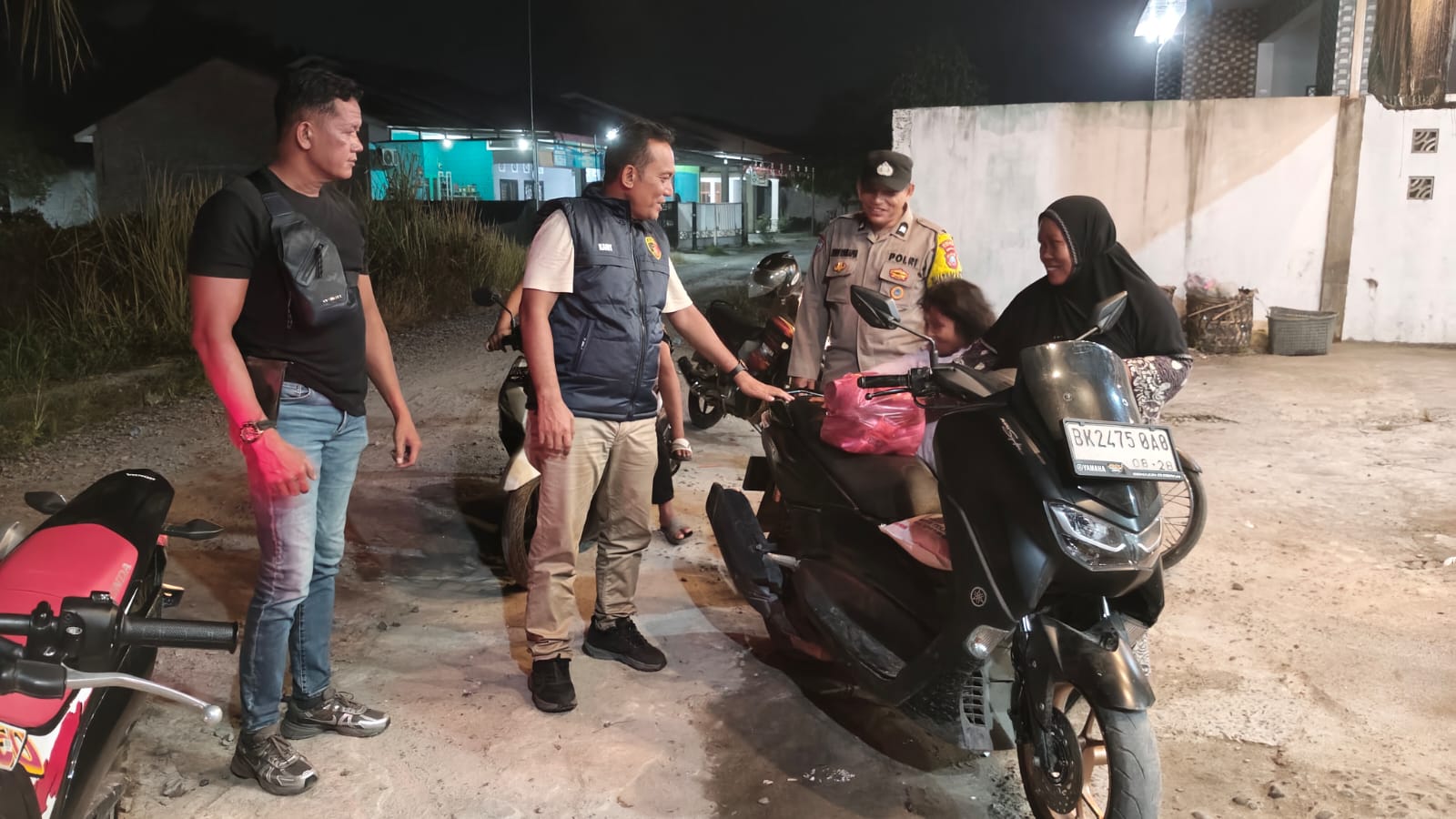 Patroli Antisipasi Gangguan Kamtibmas, Polsek Air Putih Sasar Balap Liar, Begal Dan Tawuran Di Jalinsum Sipare-pare