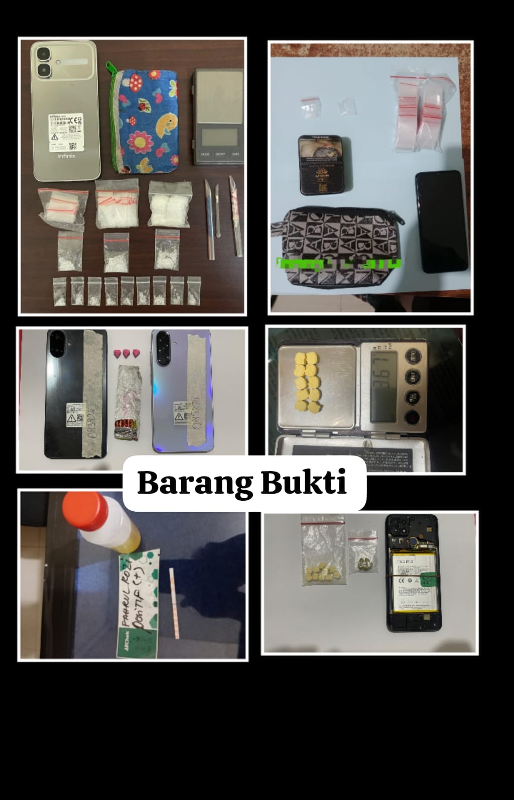 Satresnarkoba Polres Batu Bara Ungkap Enam Kasus Narkotika Dalam 24 Jam, Tujuh Tersangka Diamankan   