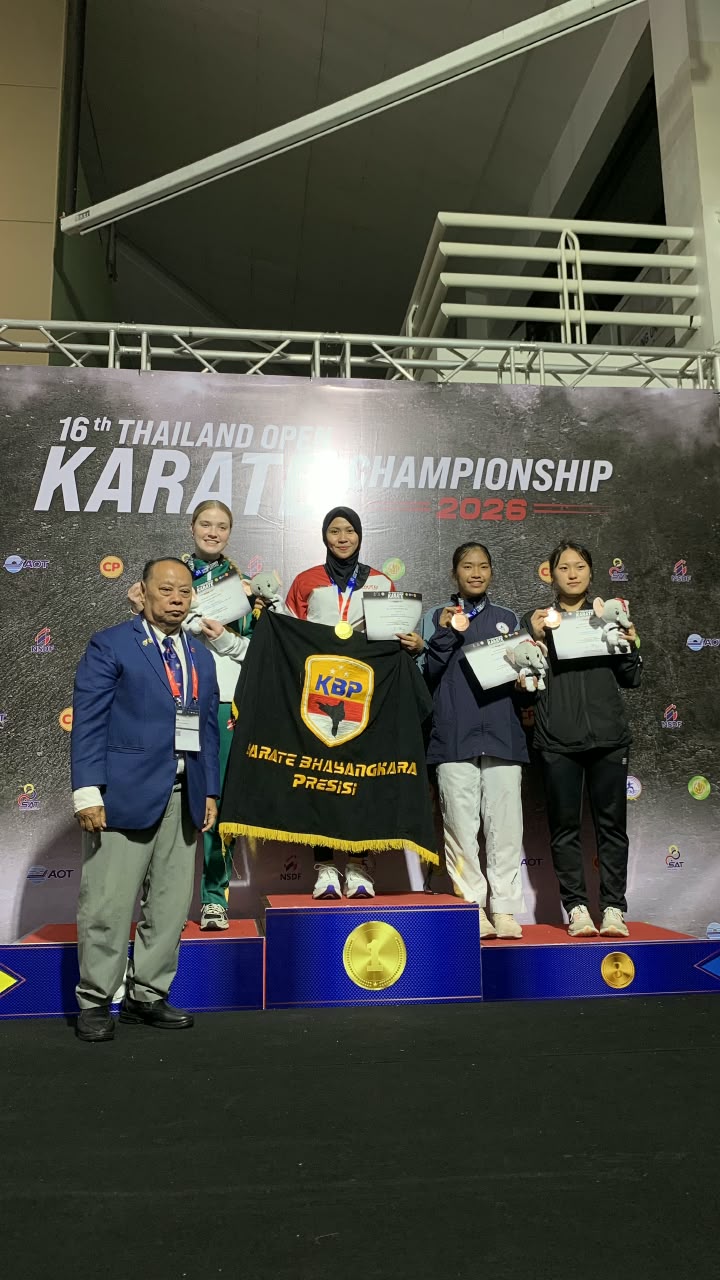 Srikandi Baharkam Polri Raih Emas di Kejuaraan Karate Internasional Thailand Open 2026