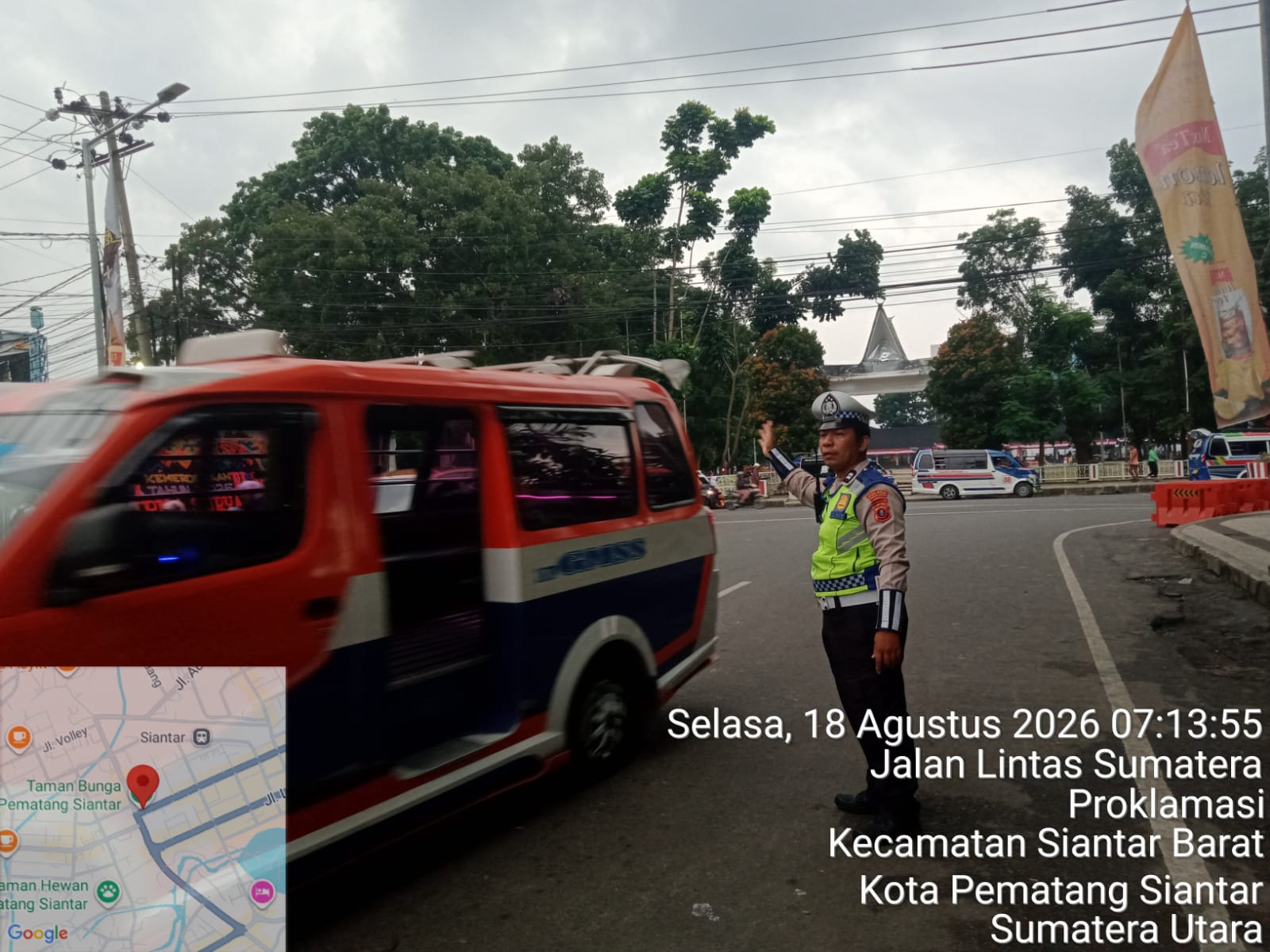 Sat Lantas Polres Pematangsiantar Gelar Pos Padat Pagi, Amankan 35 Titik Persimpangan Kota