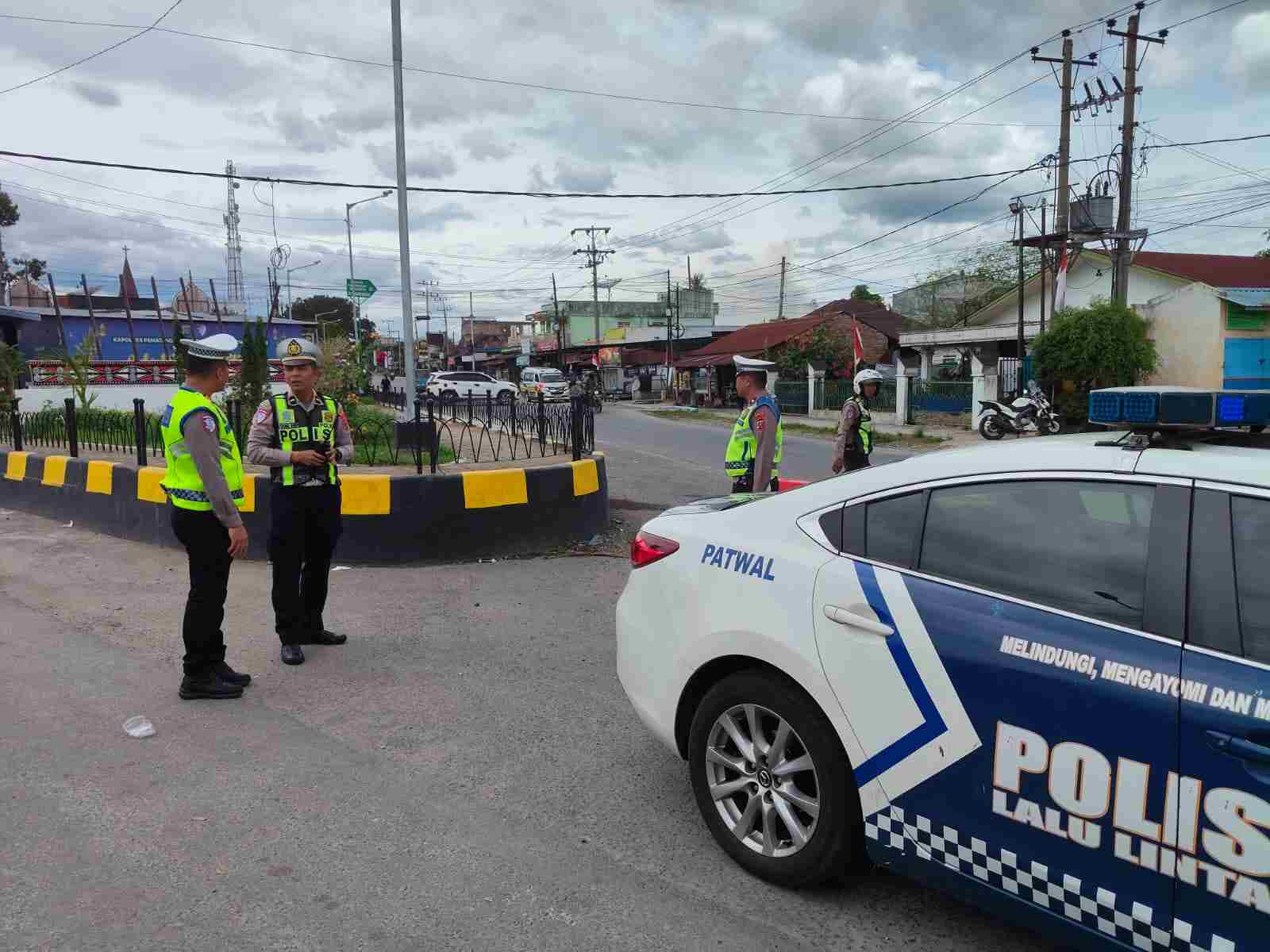 Sat Lantas Polres Pematangsiantar Lakukan Monitoring Dan Survey Jalur Ring Road Dan Simpang Dua   