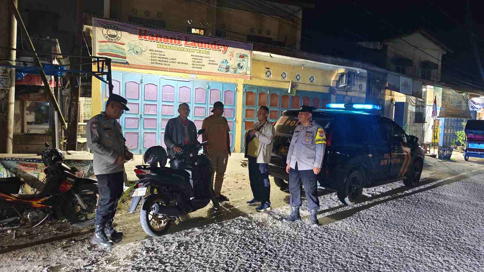 Polsek Air Putih Patroli Malam Antisipasi Balap Liar, Begal dan Tawuran   