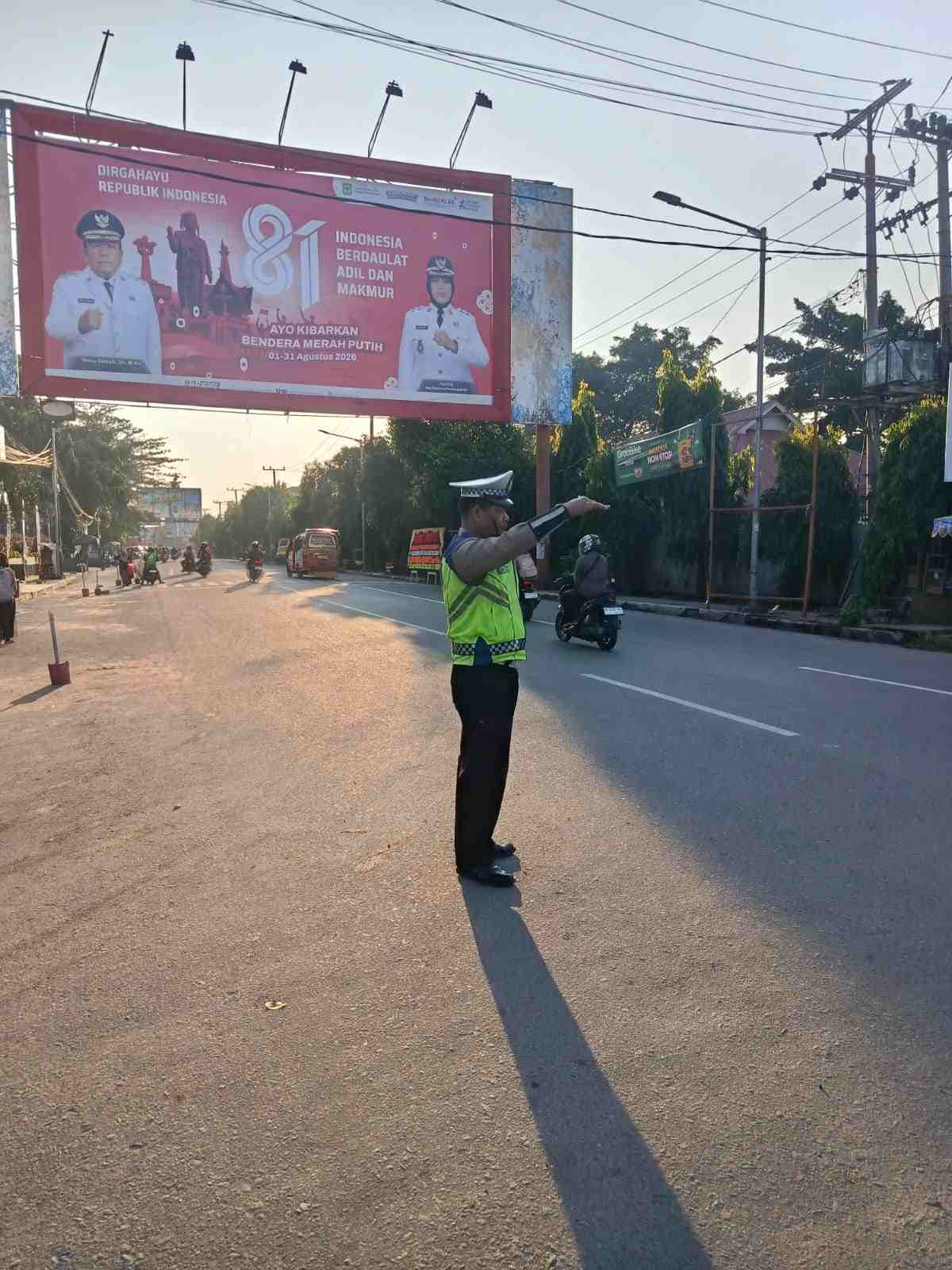 Pos Padat Pagi Jalan Sudirman Berjalan Lancar, Sat Lantas Pematangsiantar Pastikan Arus Lalu Lintas Tetap Terkendali   
