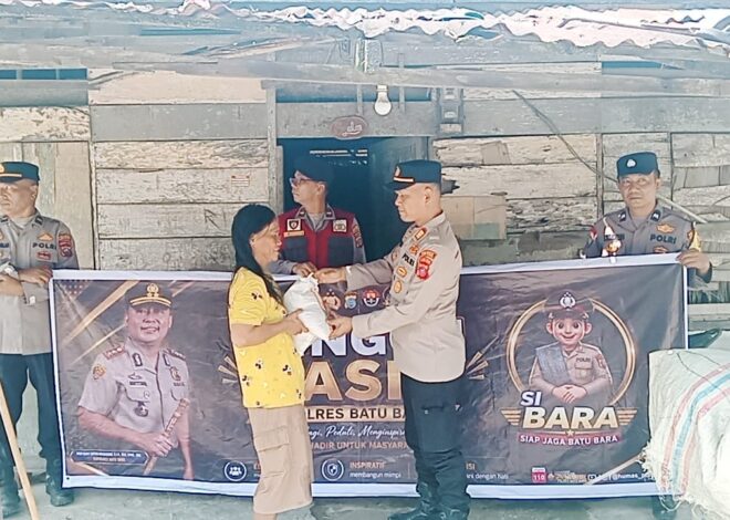 Wujud Kepedulian Nyata, Polres Batu Bara Gelar Minggu Kasih dan Salurkan Bantuan Sembako ke Masyarakat   