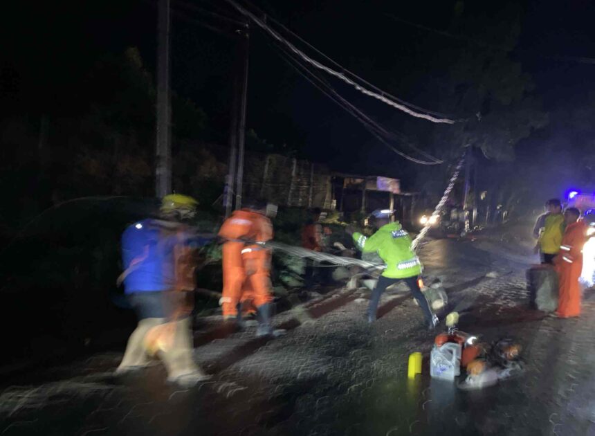Evakuasi Pohon Tumbang di Jalan Medan, Sat Lantas Pematangsiantar Atur Lalu Lintas — Arus Berjalan Aman & Lancar   