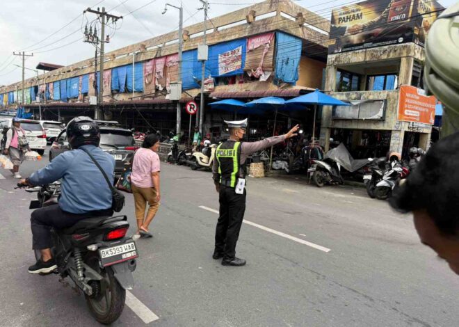 Pos Padat Sore Senin, Sat Lantas Pematangsiantar Kawal 18 Titik Rawan Kepadatan Lalu Lintas