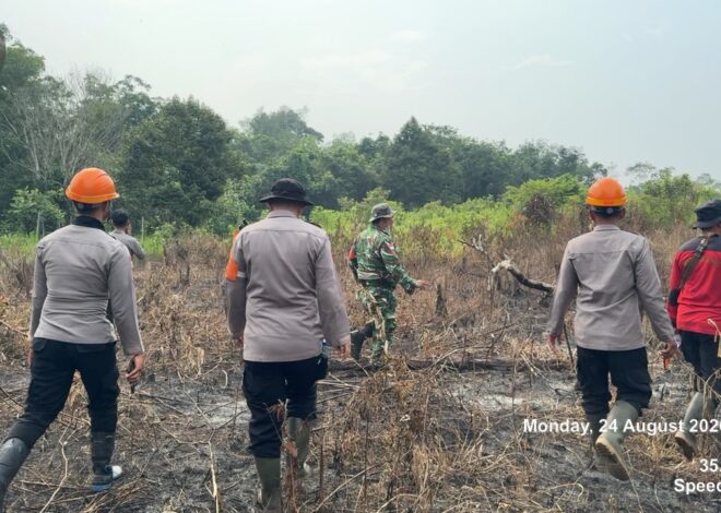 Pastikan Tak Ada Api Kembali, Brimob Kalbar Patroli Karhutla di Bekas Lokasi Karhutla