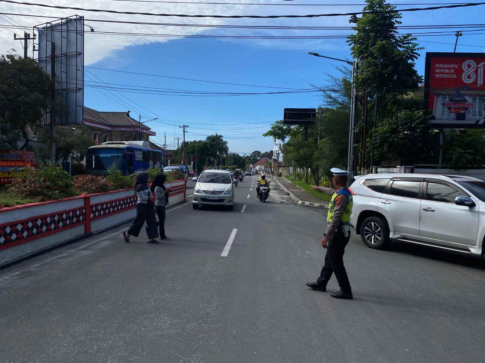Sat Lantas Pematangsiantar Atur Pos Padat di Sudirman–Adam Malik, Arus Lalin Tetap Aman & Lancar   