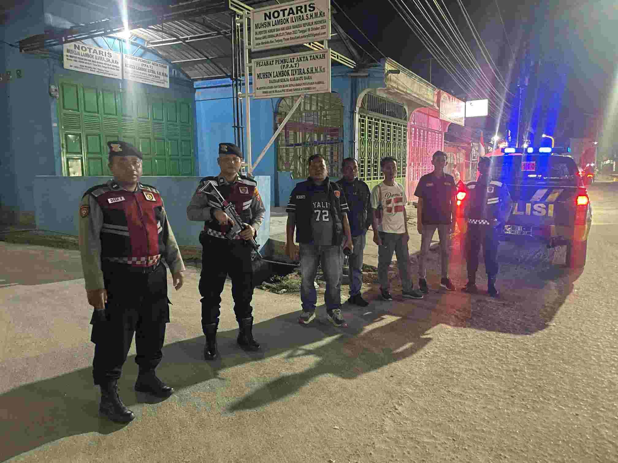 KRYD Patroli Malam Polsek Talawi, Sasar Titik Rawan dan Dialog Langsung Warga Jaga Kamtibmas   