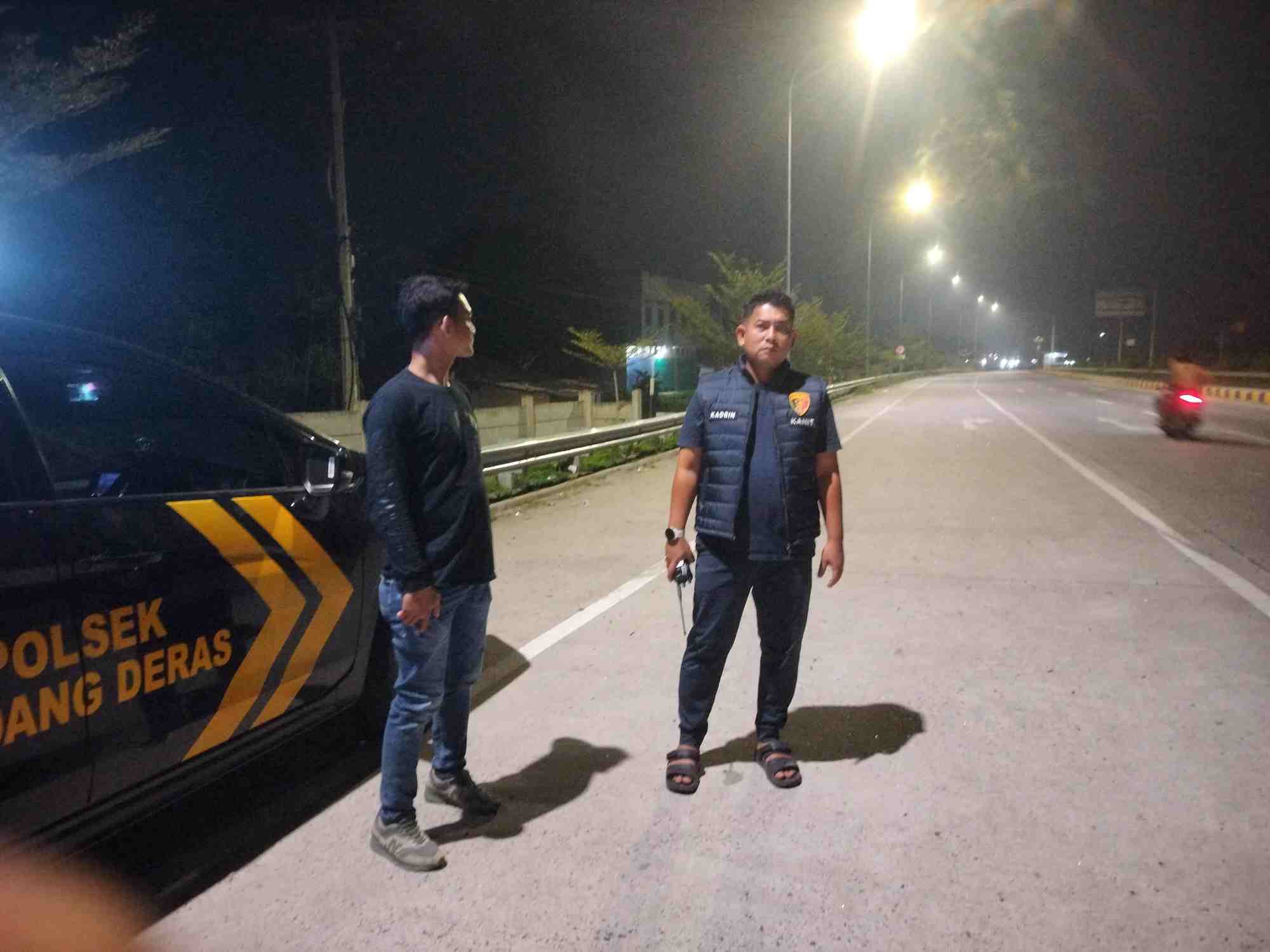 Polsek Medang Deras Laksanakan Patroli Subuh, Cegah Kejahatan Jalanan dan Balap Liar