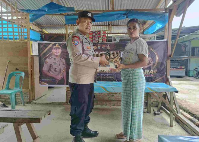 Polsek Medang Deras Laksanakan Minggu Kasih: Salurkan Bantuan Titipan Kapolres Batu Bara