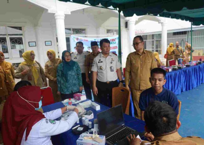 Wujud Nyata Kepedulian terhadap Kesehatan Warga Binaan, Pemko Tanjungbalai Bersama Lapas Kelas IIB Laksanakan Deteksi Dini Kasus TB dan CKG 
