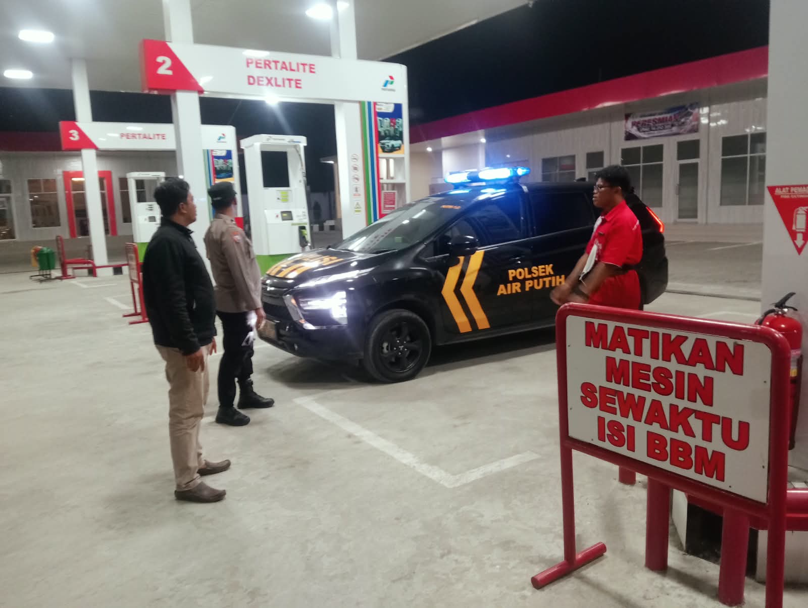 Patroli Malam Polsek Air Putih Sisir Titik Rawan, Antisipasi Balap Liar, Begal dan Tawuran   
