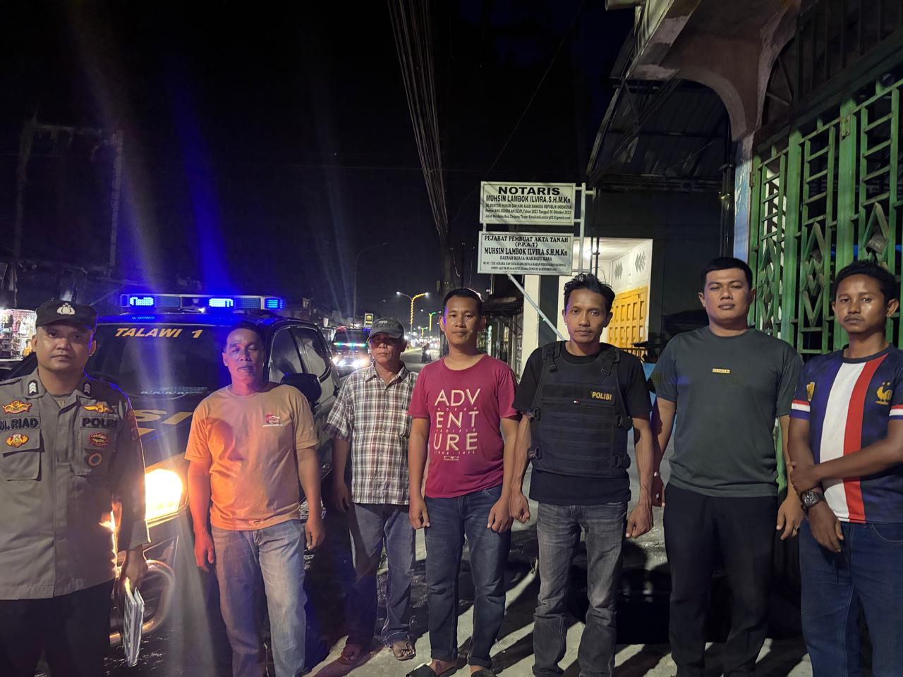 KRYD Patroli Malam Polsek Talawi, Sisir Titik Rawan dan Dialog Langsung Warga Jaga Kamtibmas   