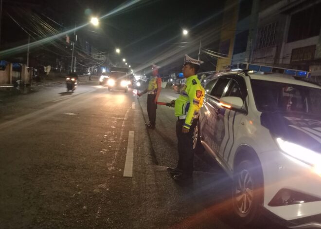 Sat Lantas Polres Pematangsiantar Jaga Kelancaran Arus Lalu Lintas di Jalan Merdeka–Pasar Horas
