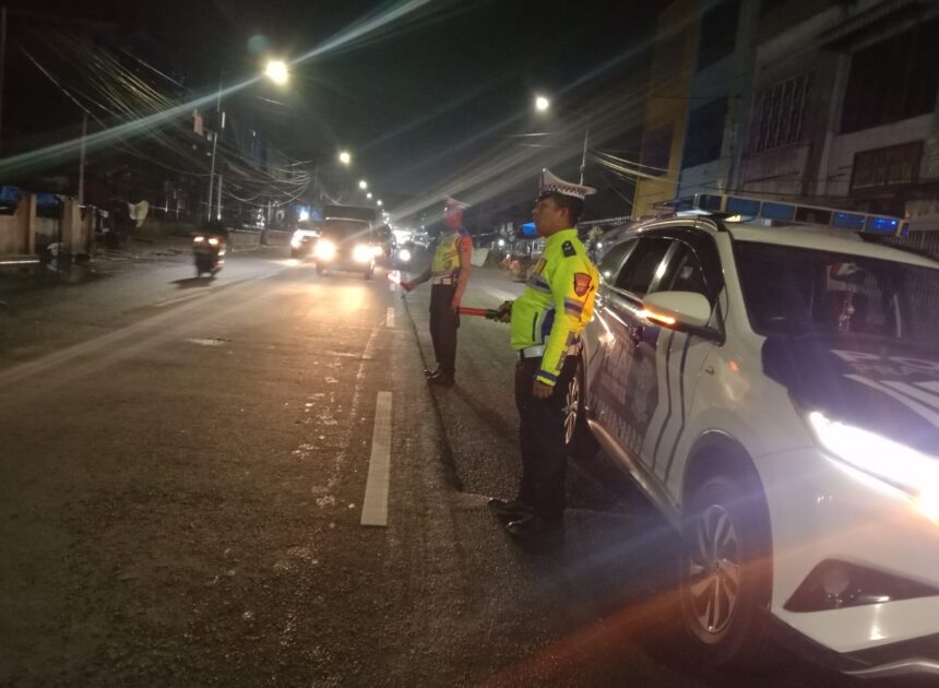 Sat Lantas Polres Pematangsiantar Jaga Kelancaran Arus Lalu Lintas di Jalan Merdeka–Pasar Horas