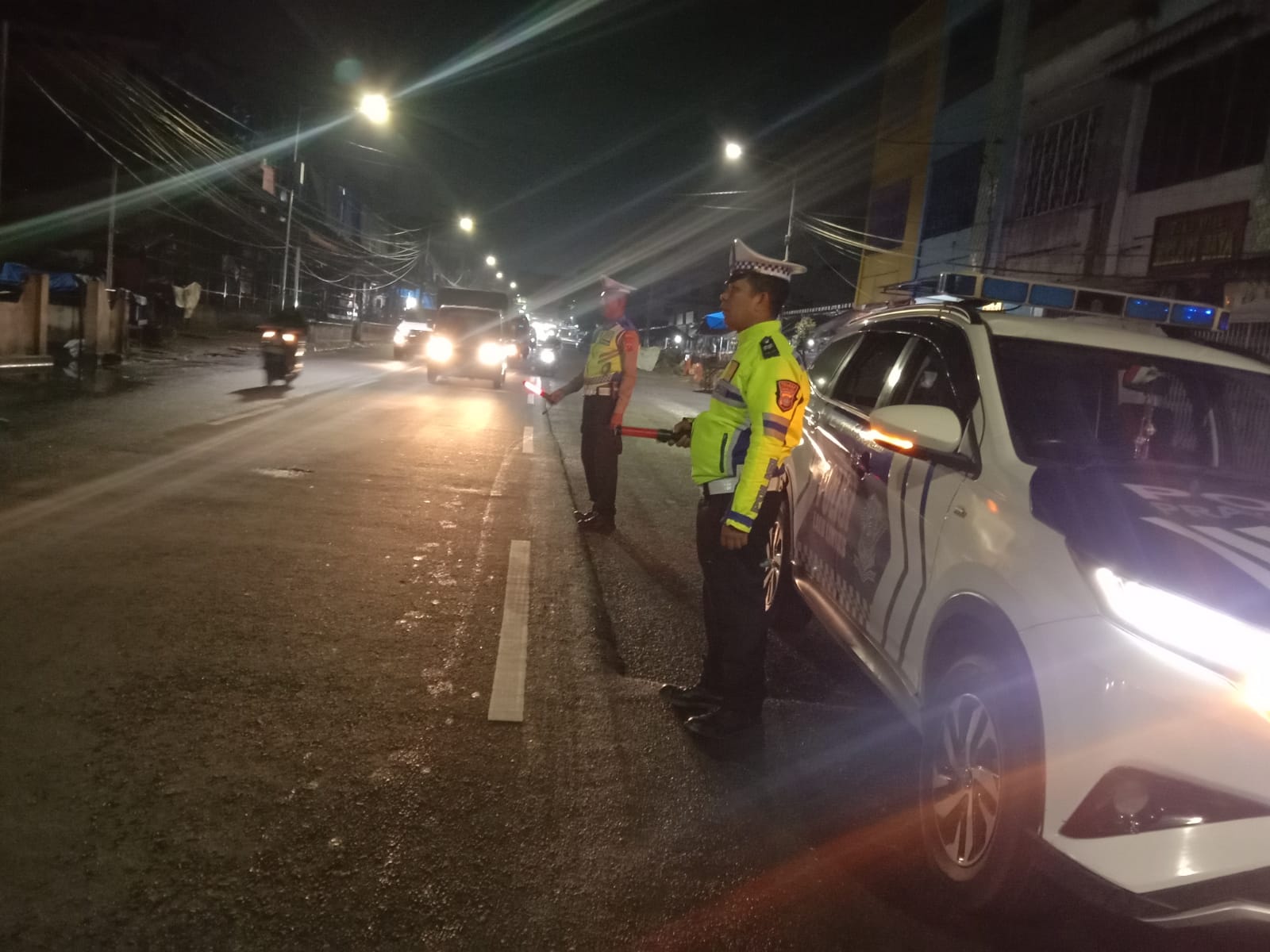 Sat Lantas Polres Pematangsiantar Jaga Kelancaran Arus Lalu Lintas di Jalan Merdeka–Pasar Horas