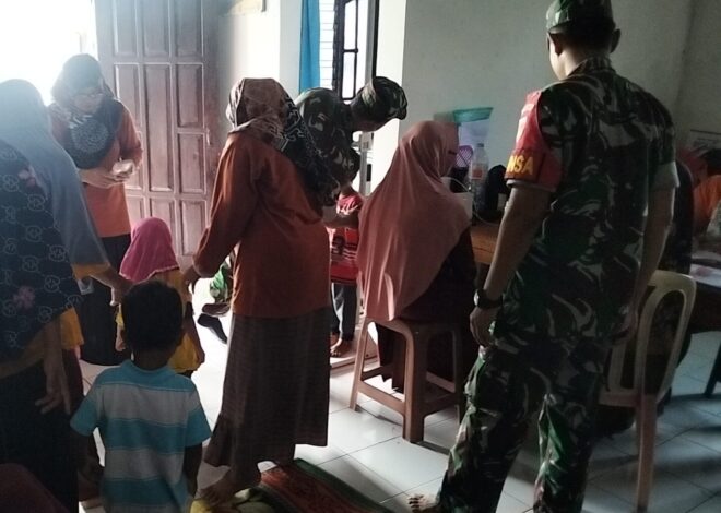 Babinsa Bendo Ikut Pantau Tumbuh Kembang Balita, Cegah Stunting dari Posyandu