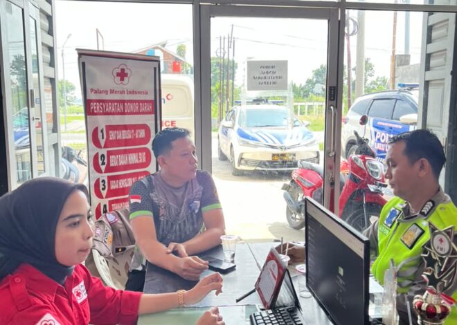 Sambut HUT Lalu Lintas ke-71, Satlantas Polres Batu Bara Gelar Donor Darah