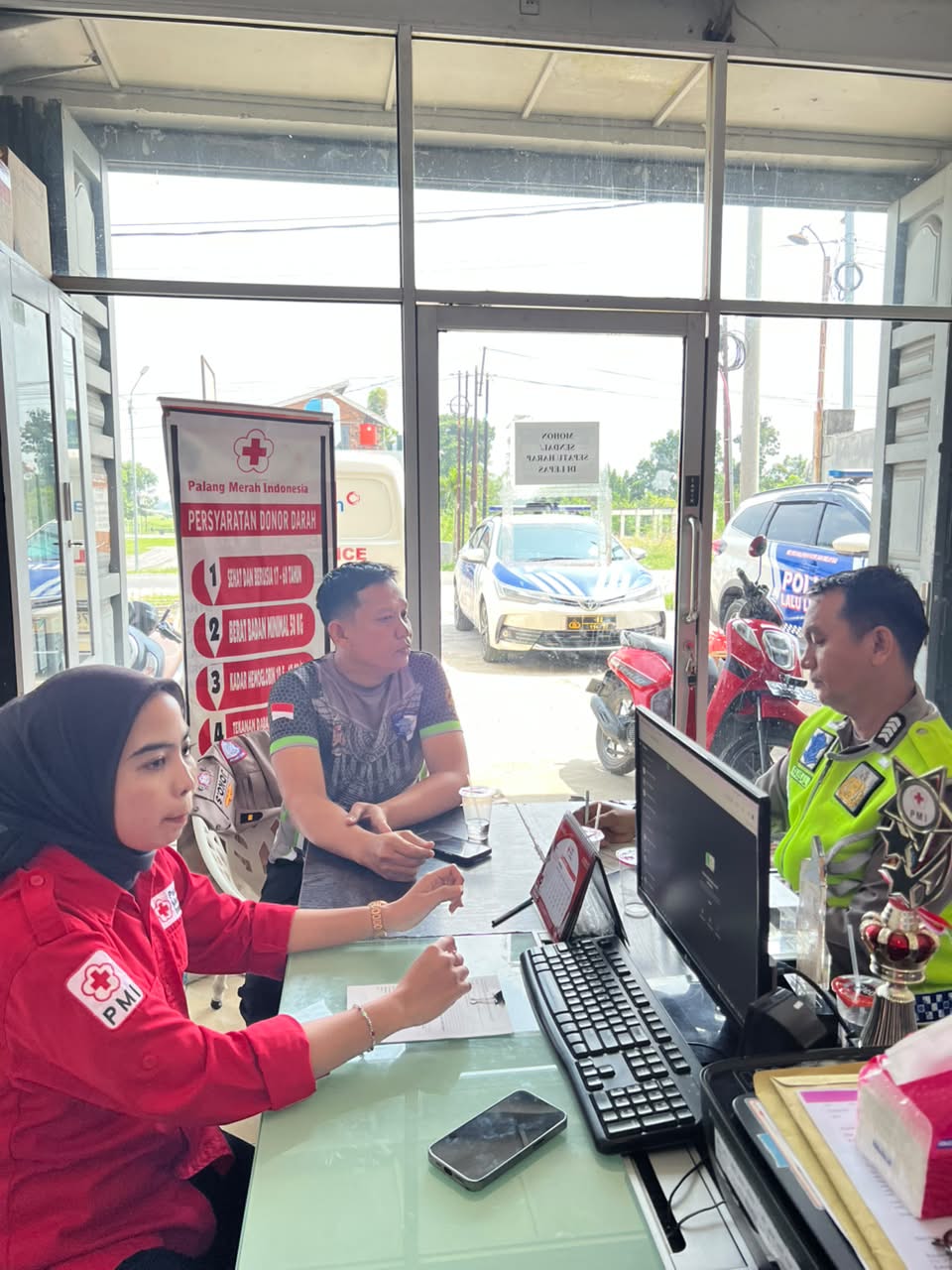 Sambut HUT Lalu Lintas ke-71, Satlantas Polres Batu Bara Gelar Donor Darah