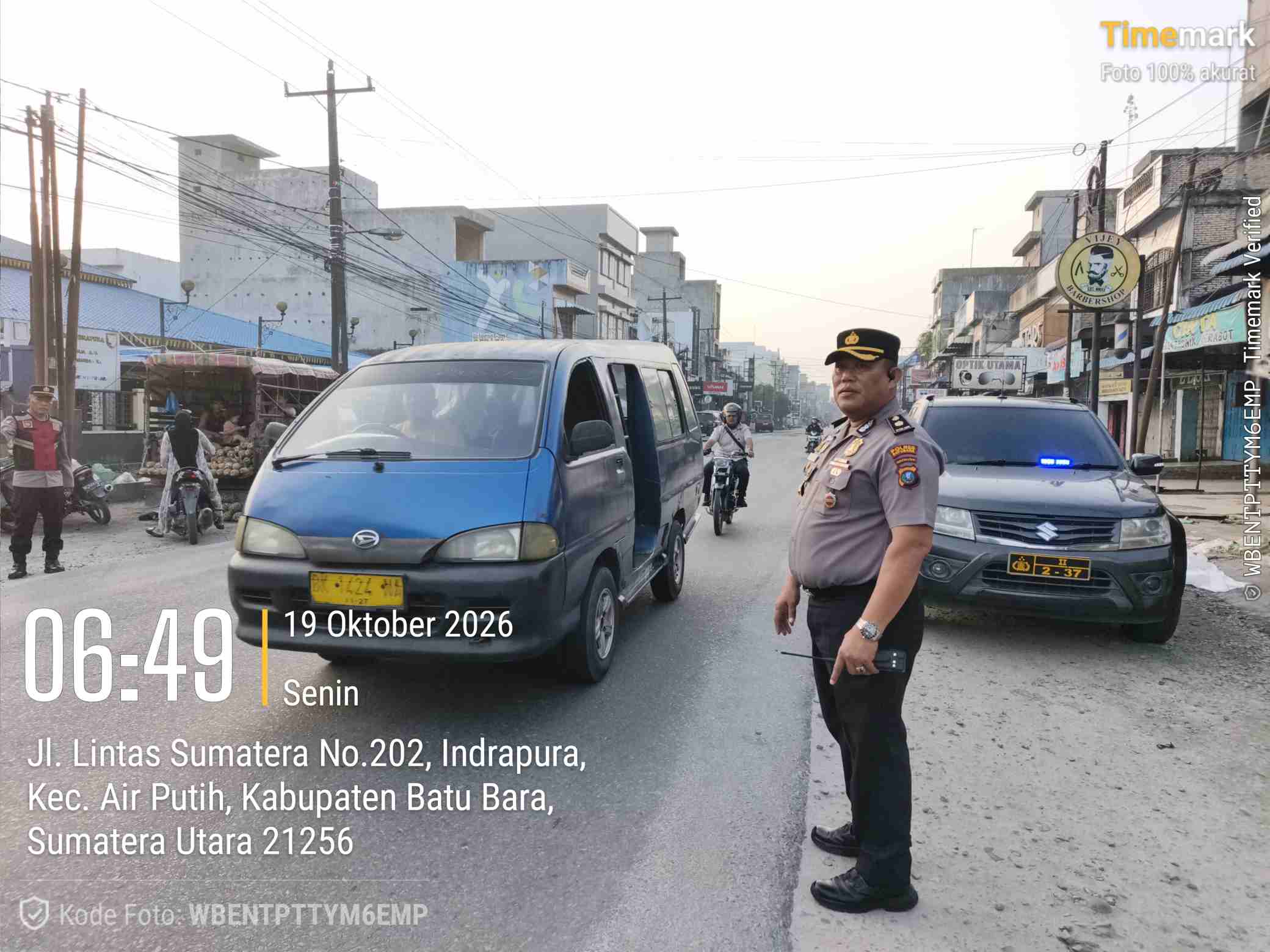 Polres Batu Bara Gelar Strong Point Pagi, Lancarkan Arus Lalu Lintas dan Amankan Aktivitas Masyarakat   