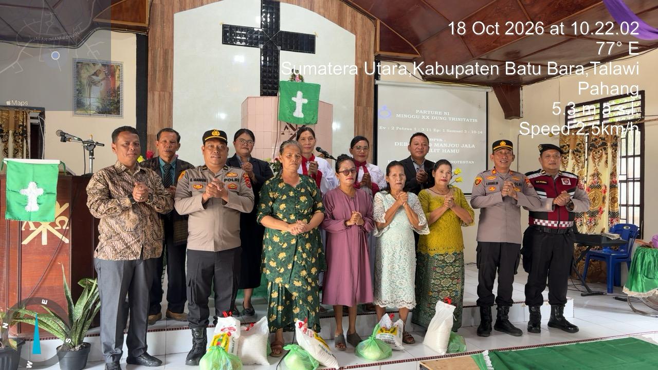 Polres Batu Bara Gelar Minggu Kasih di Sejumlah Gereja, Perkuat Kerukunan dan Salurkan Bantuan Sembako   