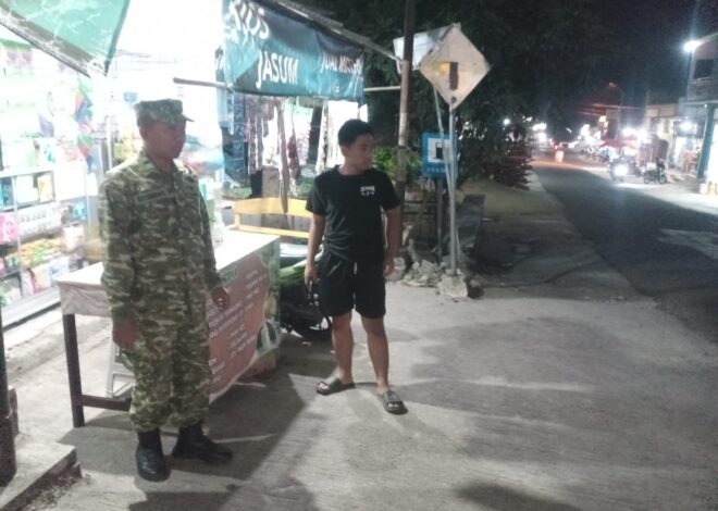 Patroli Malam Babinsa, Jaga Keamanan dan Kondusivitas Wilayah